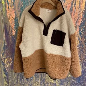 Lou & Grey Sherpa Sweater, XL, Gently Worn/Like New, Warm & Cozy
